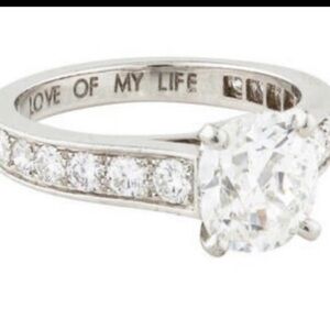 Platinum 2.44 carat diamond ring